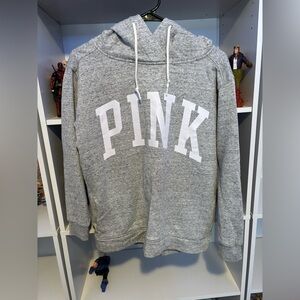 PINK Victoria's Secret Heather Gray Cowl Neck Sweater
